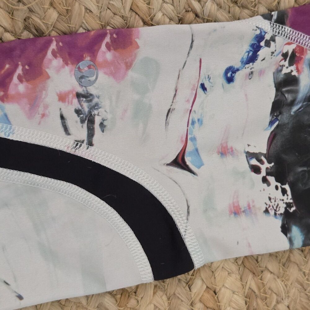 LULULEMON Run Inspire‎ Crop 6 Pigment Wave Multi Black - Picture 2 of 5